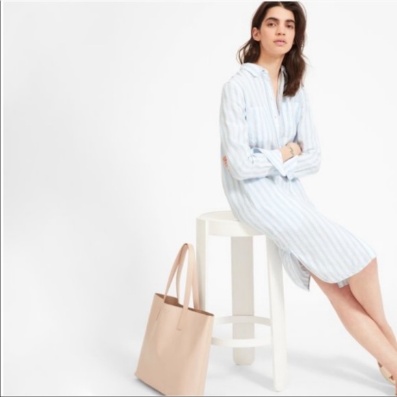 Nwt Everlane linen striped dress - Picture 2 of 6